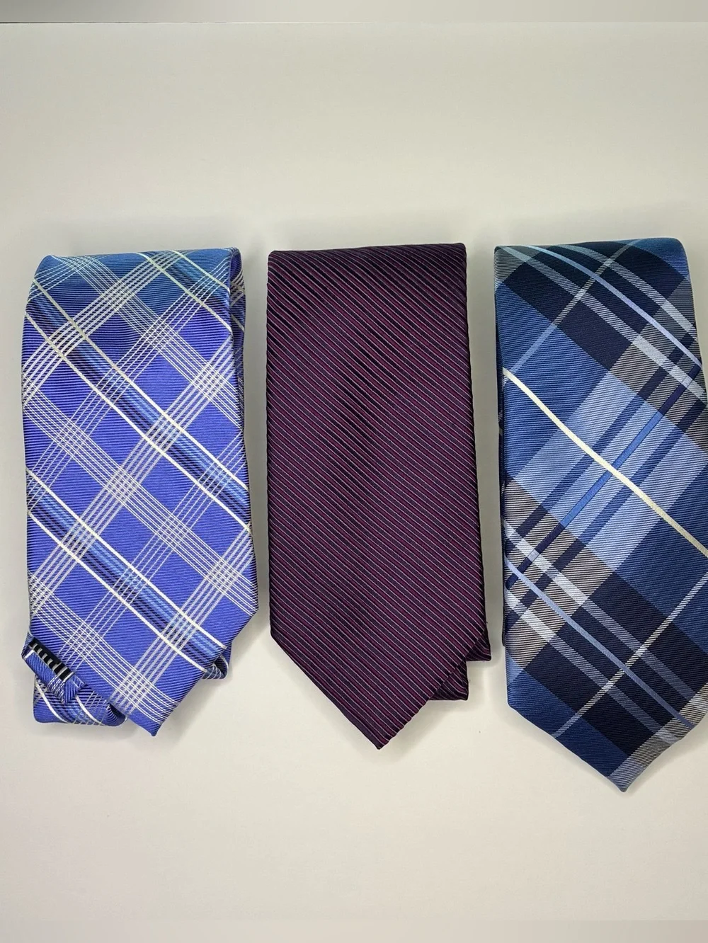 Lot of 3 nicely condition NAUTICA SILK MENS TIES Stripes, Plaids, Checked